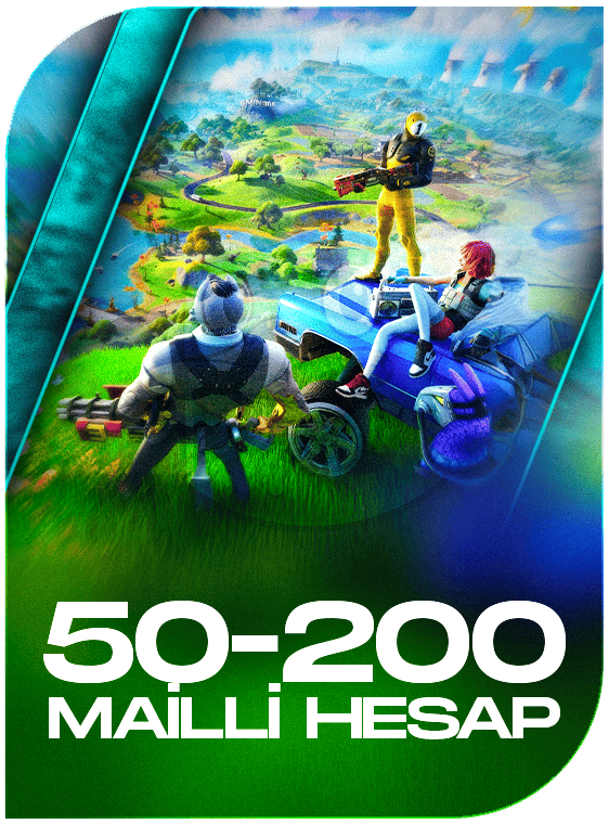 Fortnite 50-200 Skin Mail Garantili Random Hesap