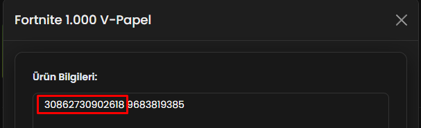 Razer Gold Kod Örneği